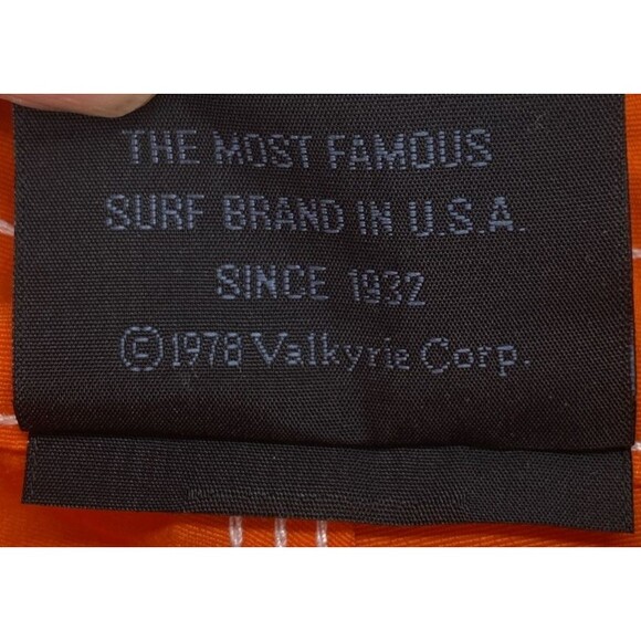 Bear Surf Mens 32" Board Nylon Swimming Trunks Orange Drawstring 1990's Wave - Picture 4 of 8